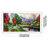 (US Only)Full Embroidery Eco-cotton Thread 11CT Printed Landscape Cross Stitch 131x66cm