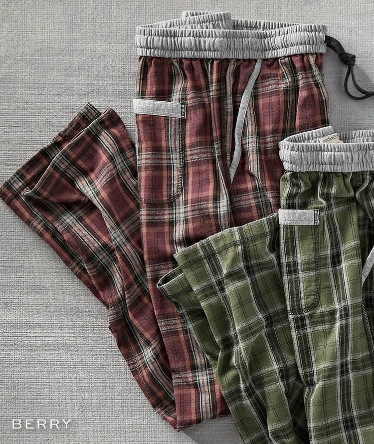 Men's Fashion Plaid Loose Sports Casual Pants