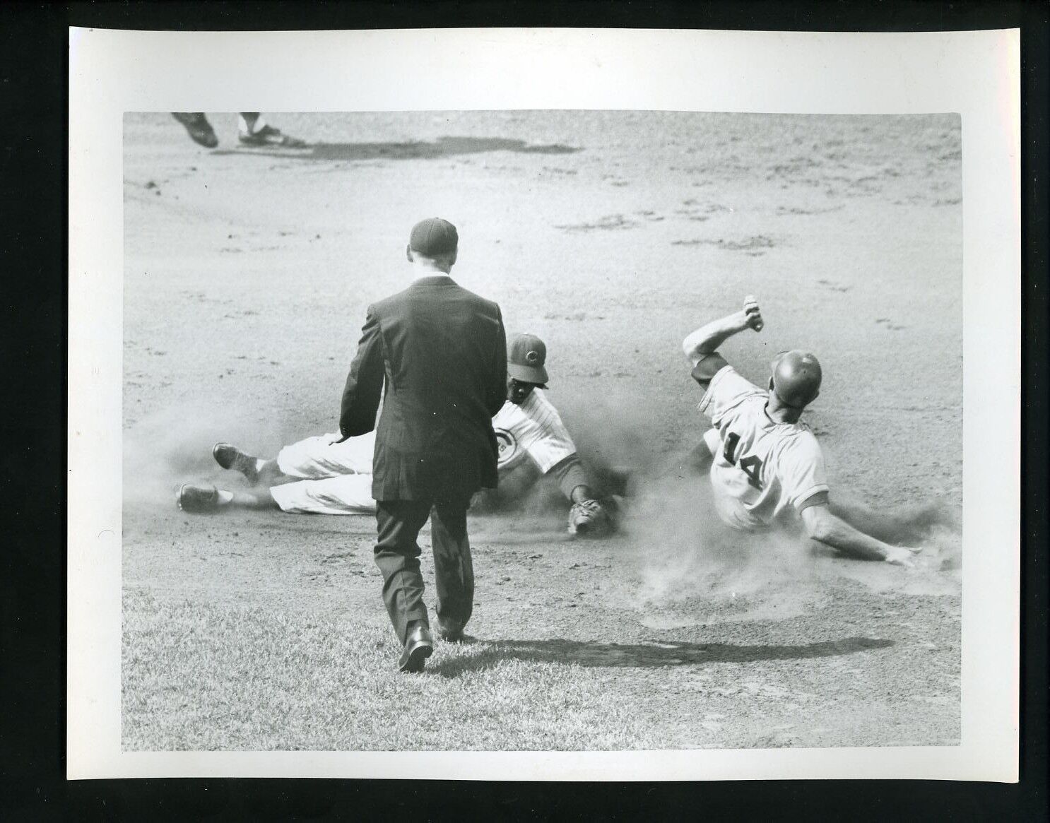 Gil Hodges Tony Taylor Jocko Conlan 1958 Press Photo Poster painting Los Angeles Dodgers Cubs