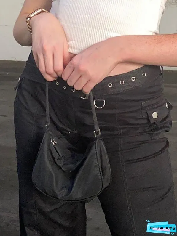 School Bag Buckle Belt Pocket Casual