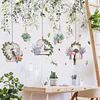 Nature Air Plants Birds Cages Wall Sticker Home Decor