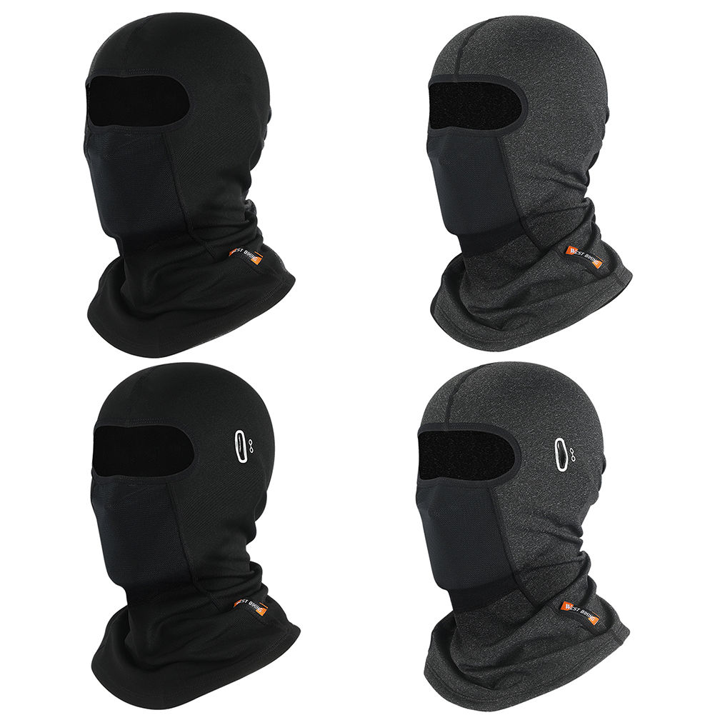 

WEST BIKING Winter Warm Cycling Fleece Hood Cap Windproof Face Neck Hats, Black, 501 Original