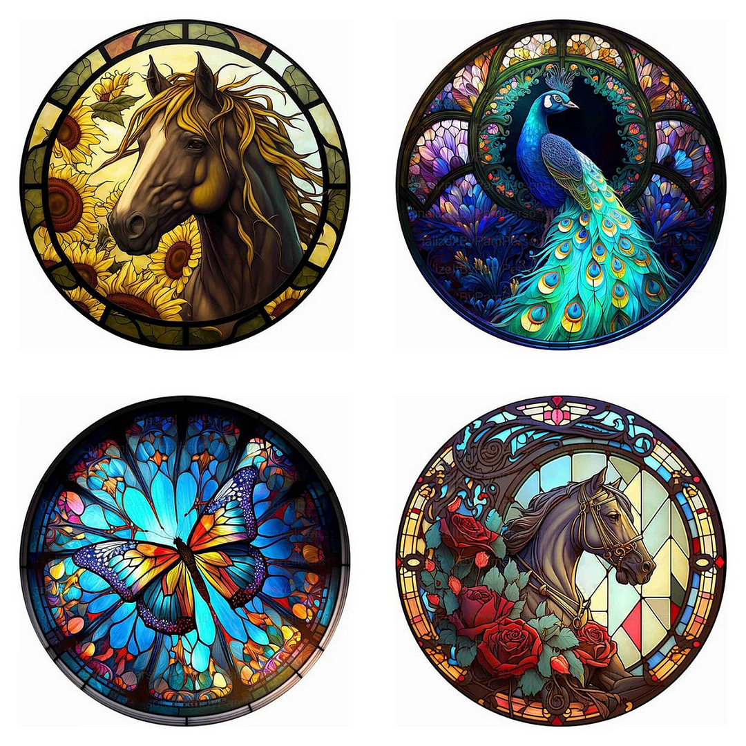 Horse Stained Glass Diamond Painting