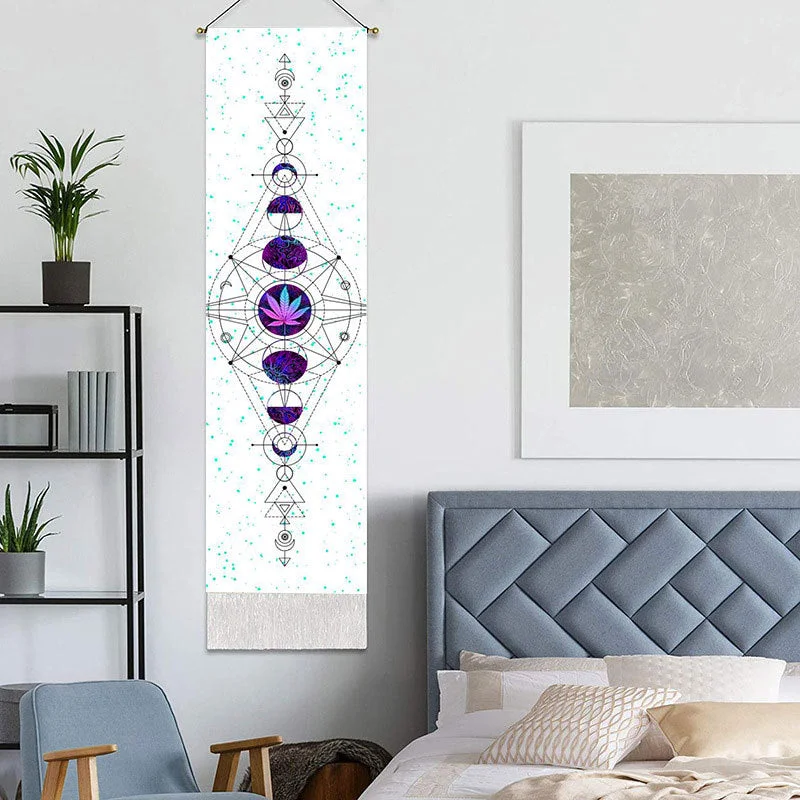 Black Tarot Card Constellation Tapestry Wall Hanging Astrology Divination Phase Tapestries Home Bedroom Office Galaxy Decor