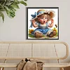 Diamond Painting-DIY Full Round Drill Garden Girl(40*40 CM)
