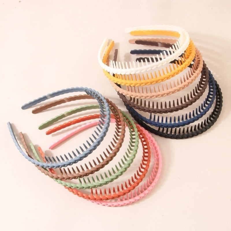 Women's Minimalist Solid Color Plastic Stoving Varnish Hair Band