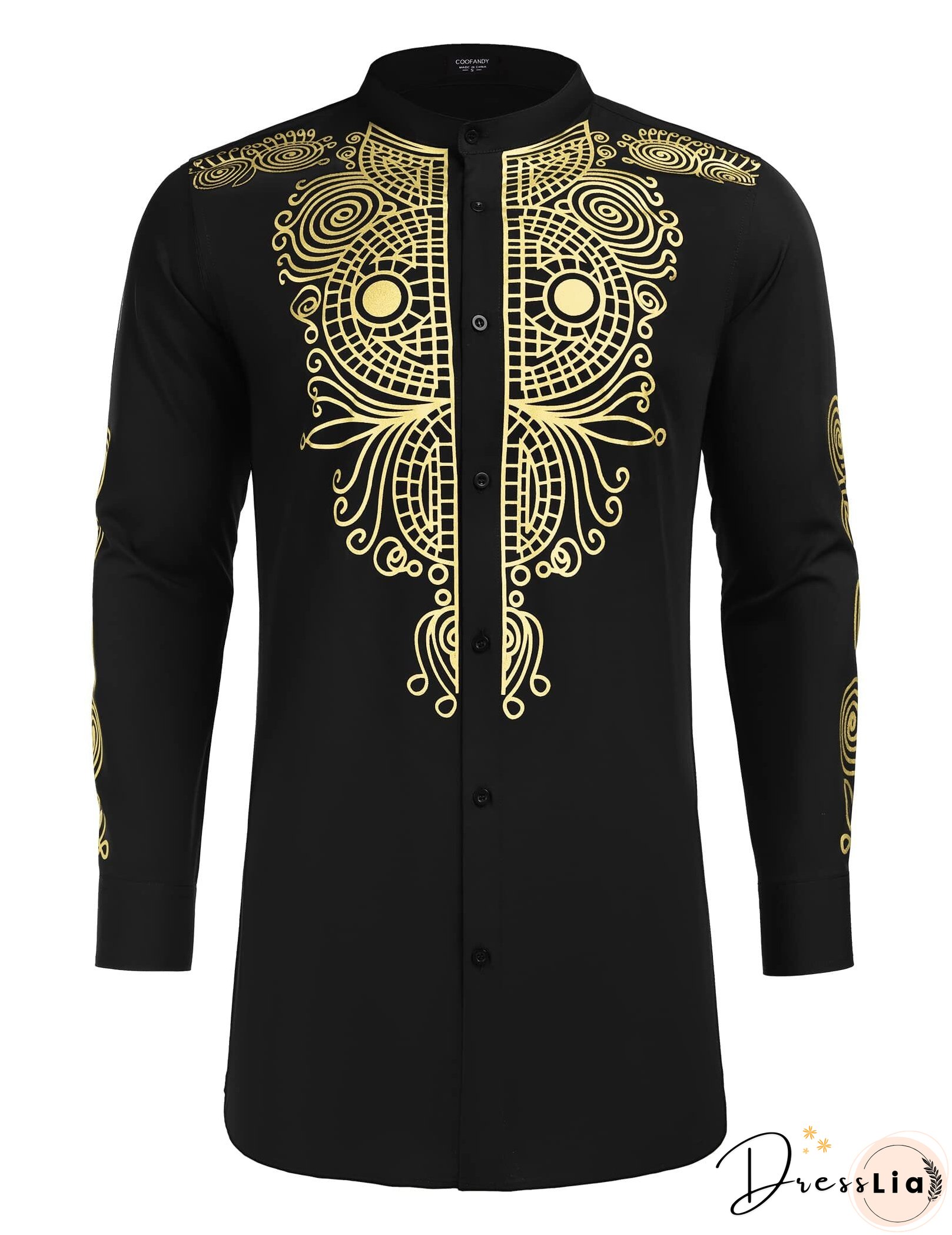 Casual Ethnic Graphic Long Shirt (US Only)