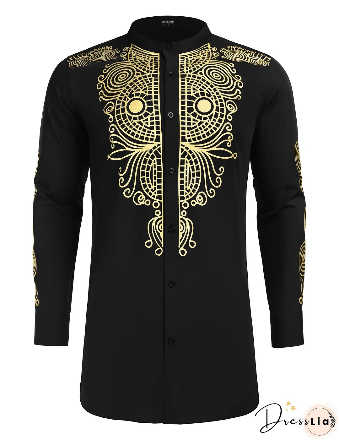 Casual Ethnic Graphic Long Shirt (US Only)
