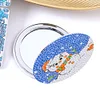 DIY Double Sided Special Shape Diamond Painting Compact Mirror Kit(Snowman )