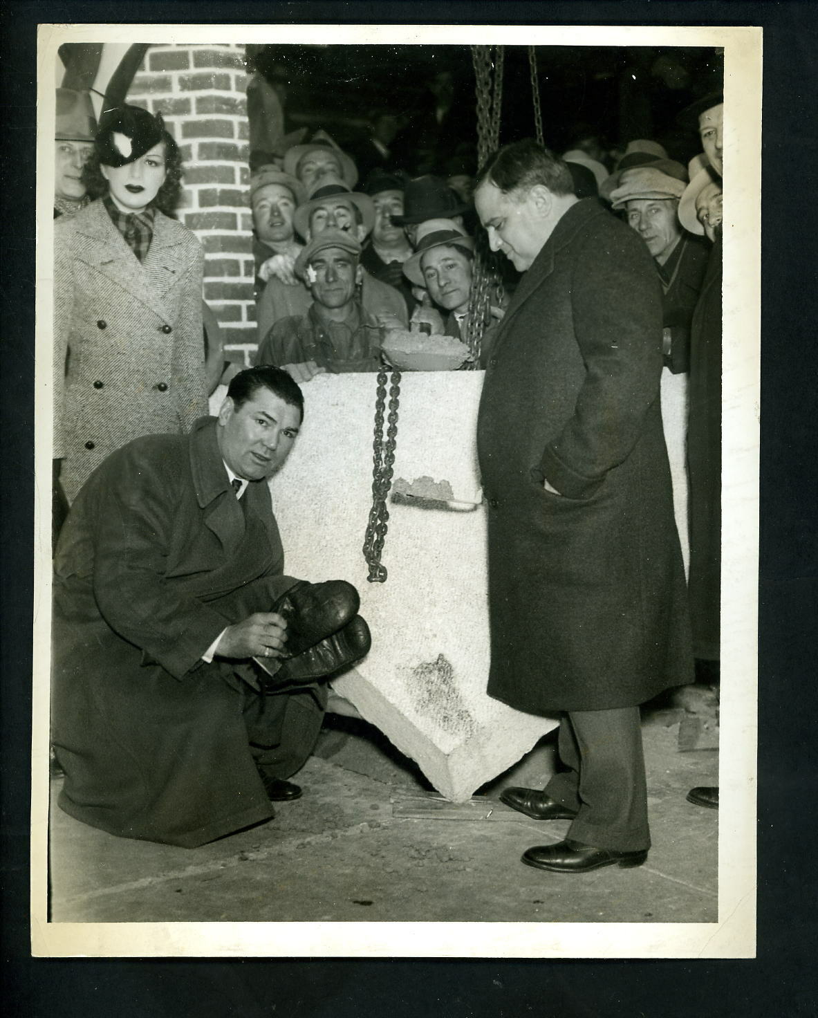 Jack Dempsey & New York Mayor Fiorello La Guardia 1930 Press Photo Poster painting Boxing