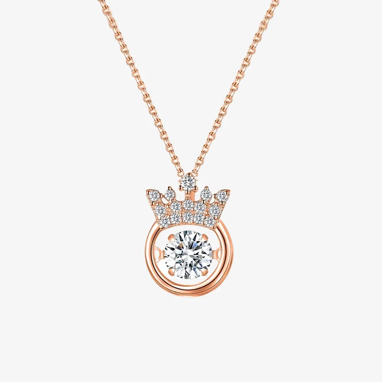 For Badass Daughter - S925 Straighten Your Crown Sparkling Dance Necklace