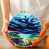 【Limited Stock Sale】Flowers-DIY Embroidery Kit with Pattern Cotton Threads Needles Hoop 30*30cm/11.81*11.81in tapestrymarket