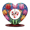 DIY Special Shape Diamond Painting Wooden Heart Shape Desk Ornament Decor Kit