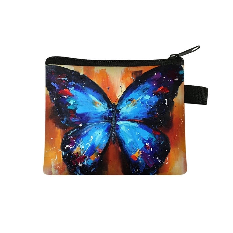 Women’s Butterfly Polyester Zipper Coin Purses
