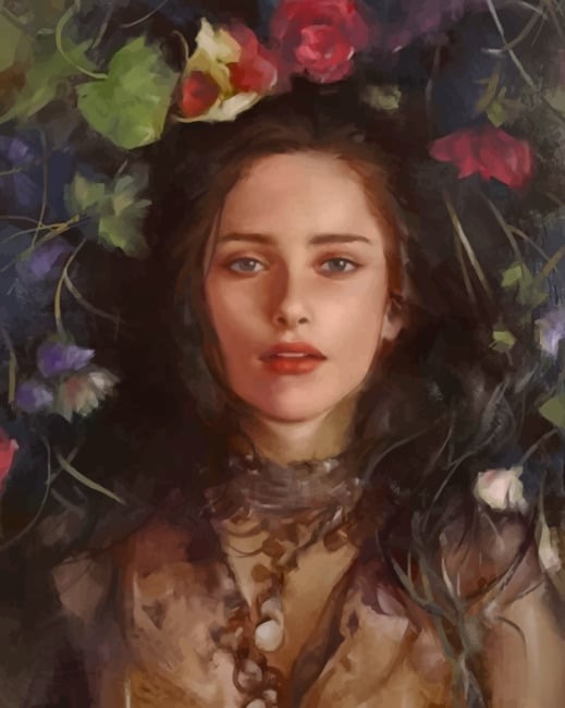 

Girl Lying Down On Flowers – Paint By Numbers - 40*50CM, 501 Original