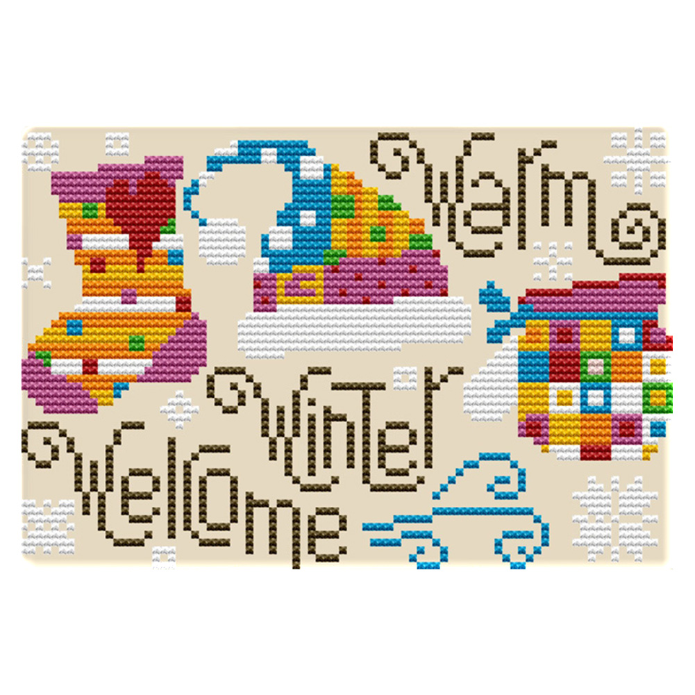 

Warm Winter - 14CT Stamped Cross Stitch - 20*15cm, 501 Original