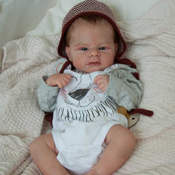 17.5" Real Lifelike Newborn Baby Boy Doll Gerald, Cute Reborn Boy Doll With Chubby Cheeks Minibabydolls® Minibabydolls®