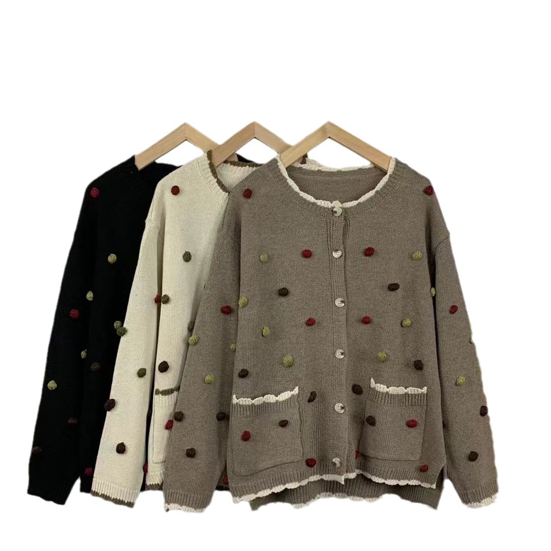 Chicfifth Sweater Women Winter Long Sleeve High Quality Autumn Vintage Top Knitted Cardigan