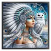 Girl And Owl-11CT Stamped Cross Stitch 45*45cm/17.72*17.72in tapestrymarket