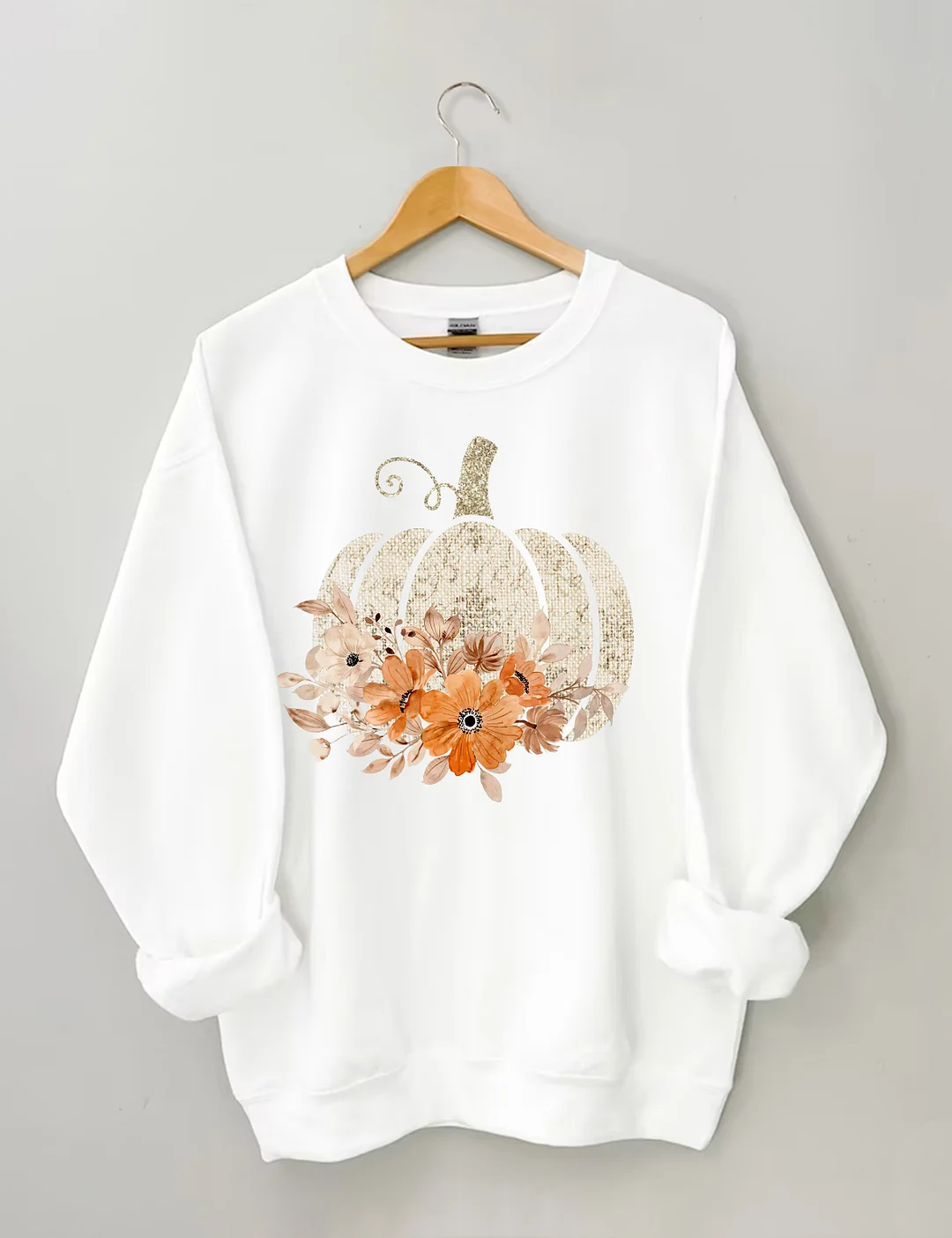Floral Pumpkin Sweatshirt