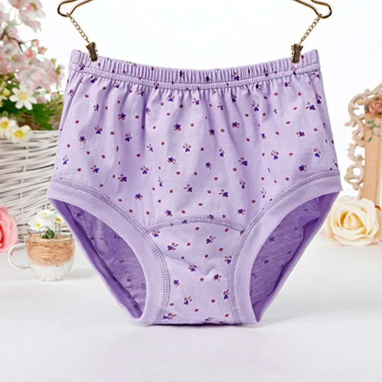 High-Waist Ladies Cotton Panties Plus Sizes