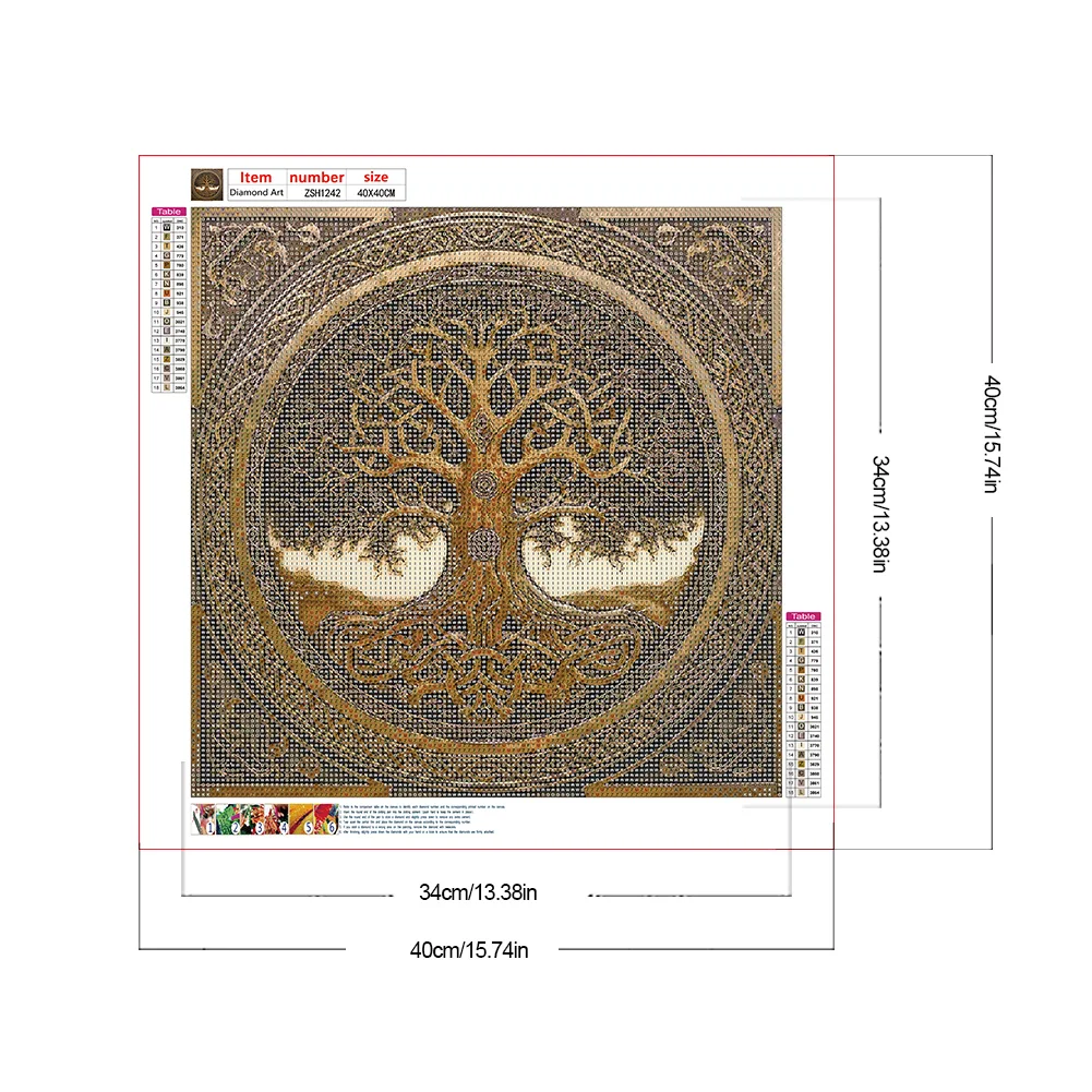 Diamond Painting - Full Round Drill - Tree of Life(Canvas|40*40cm)