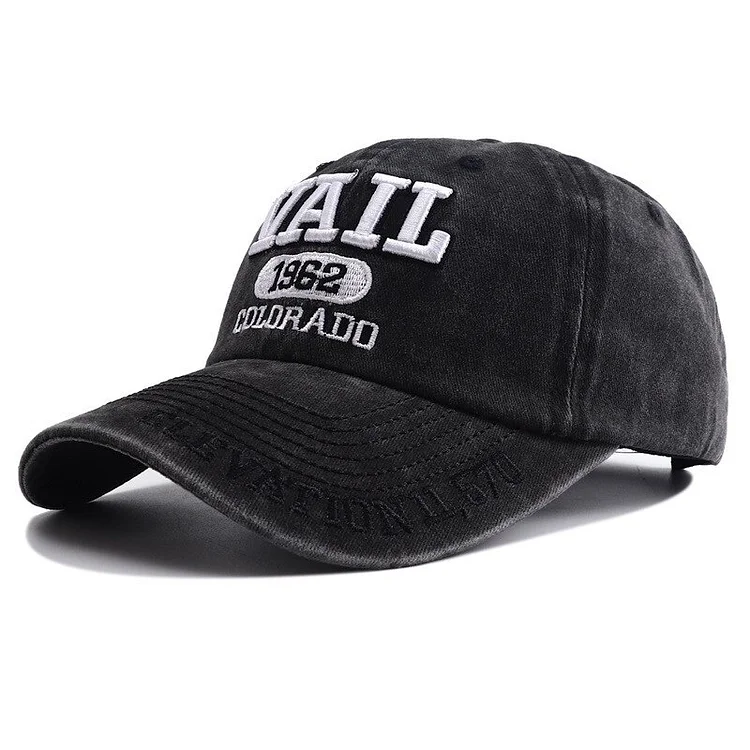 Doitbest 2023Washed Cotton Baseball Cap Hats for Women Men vintage Dad Mom Hat Embroidered VAIL Outdoor Sports Caps Snapback
