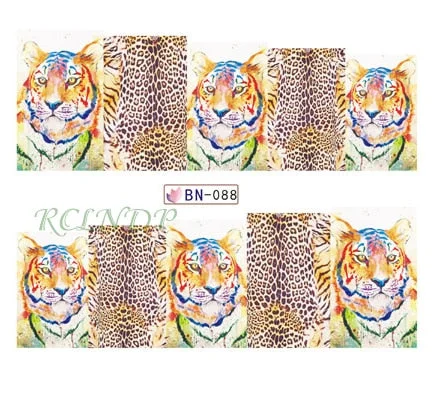 Water sticker for nail art decoration slider skull witch with rose flower watercolor ink design decal lacquer accessoires