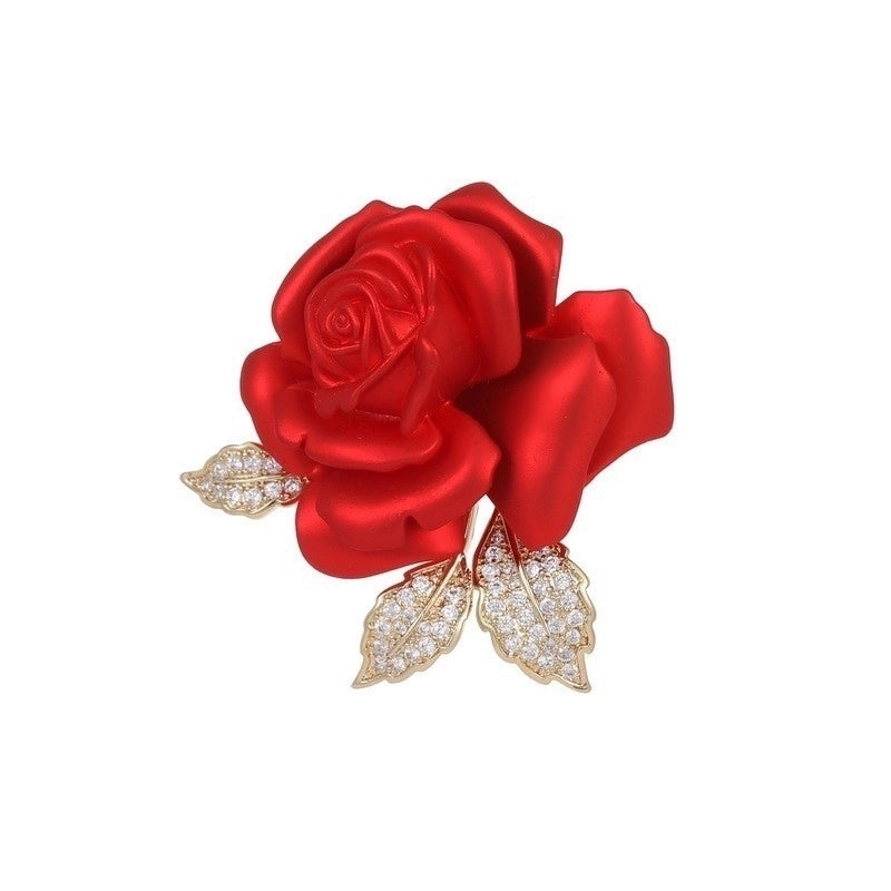 Fashion Pin Flower Alloy Plating Inlay Artificial Gemstones Pearl Women’S Brooches