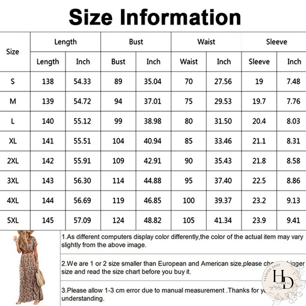 Summer Womens Fashion Retro Floral Elegant Dress Ladies Loose Casual Long One-_piece