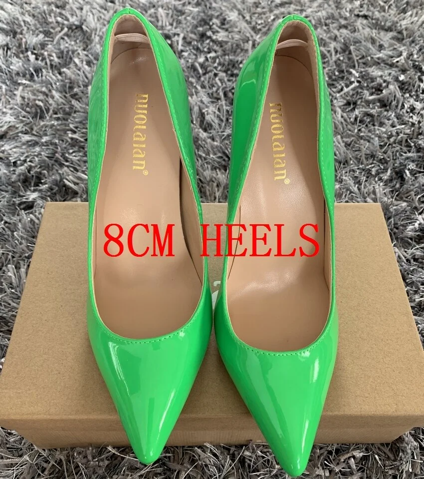 Autums Spring 2019 New Women Pumps Patent Leather Ladies Sexy Wedding High Heel Shoes Woman Party Wedding Pumps