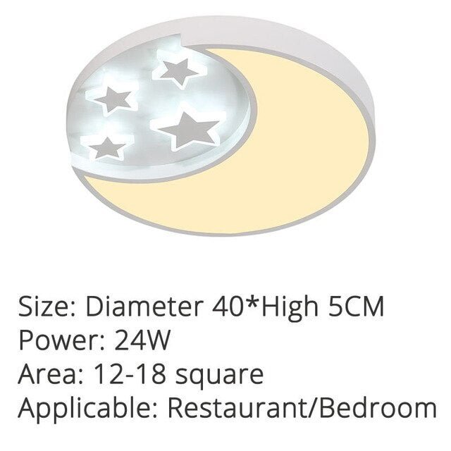 Modern Stars Lled Celling Lights For Living Room Bedroom Dining Room Acrylic Iron Body Indoor Home Lamp Lighting Fixtures