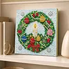 Framed Christmas Wreath - DIY Button Art Painting Kit for Creativity DIY Pearl Dot Crafts for Gift Home Wall Decor 30*30CM