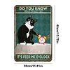 Alarm Clock Cat - Vintage Metal Signs(12*16Inch) - Cat