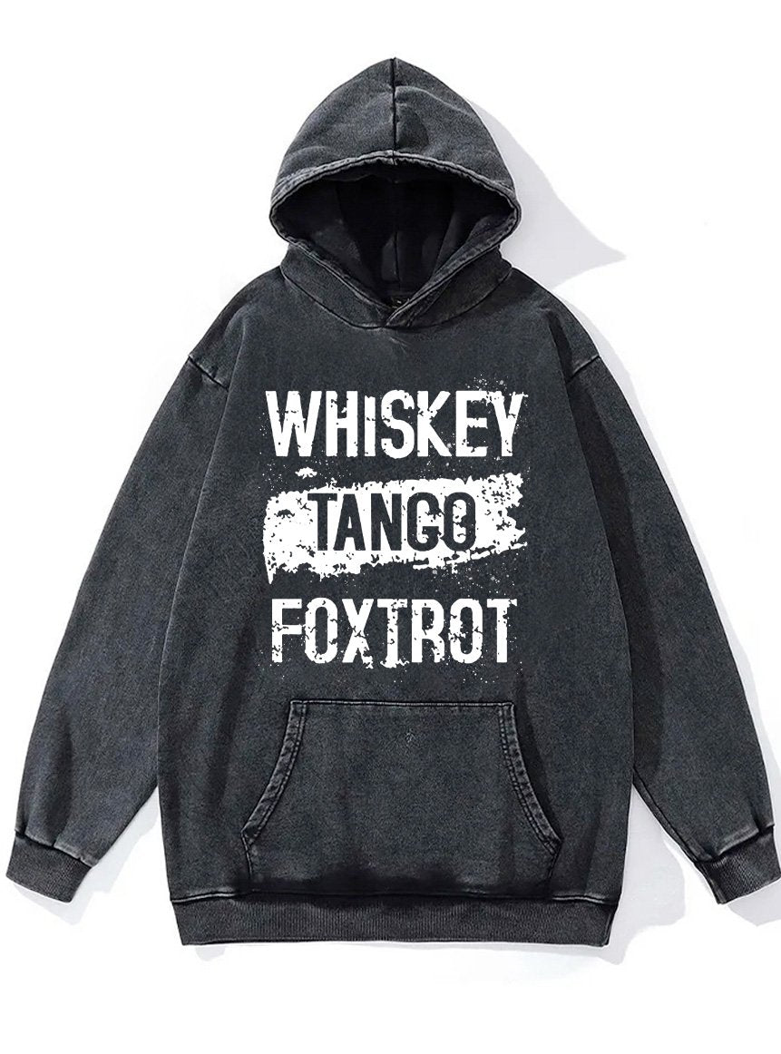 whiskey tango foxtrot Washed Gym Hoodie