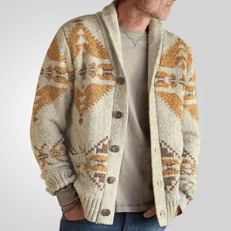 Uveng Uveng And Winter New Men's Wears Of The Extra Sweater Long-Sleeved Knitted Coat SY0052