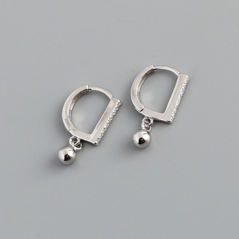 1 Pair Minimalist Geometric Plating Copper Drop Earrings