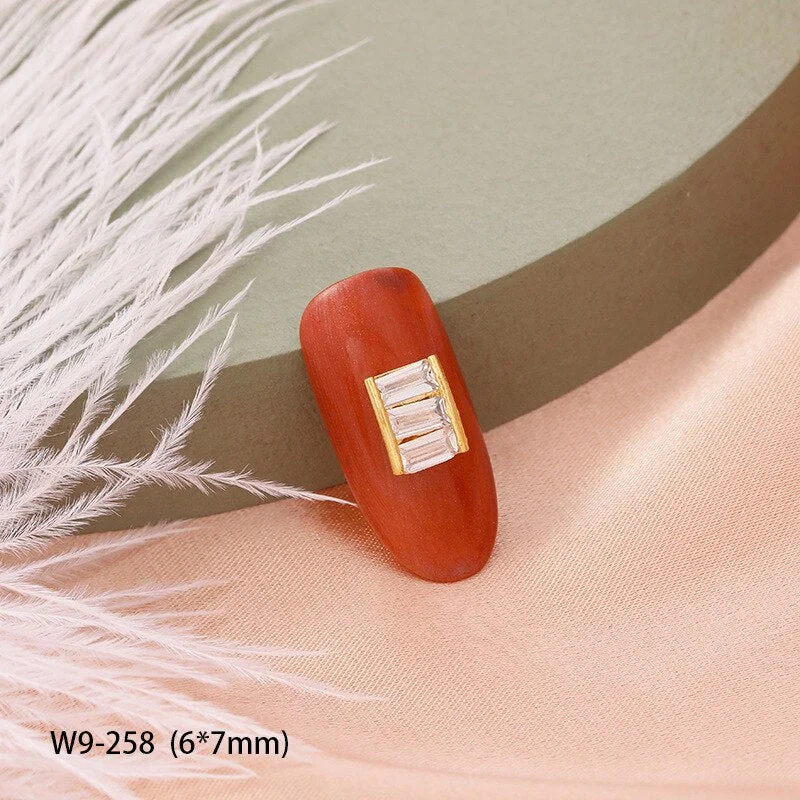 2pcs 2021 New 3D Metal Zircon Nail Art Jewelry Top Zircon Crystal Manicure Zircon Diamond Pendant Japanese Nail Decoration