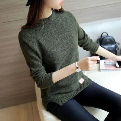 Women Cashmere Sweaters And Pullovers Autumn Winter Jumper Long Sleeve Femme Pure Pullover Female Casual Knitted Pull Sweater
