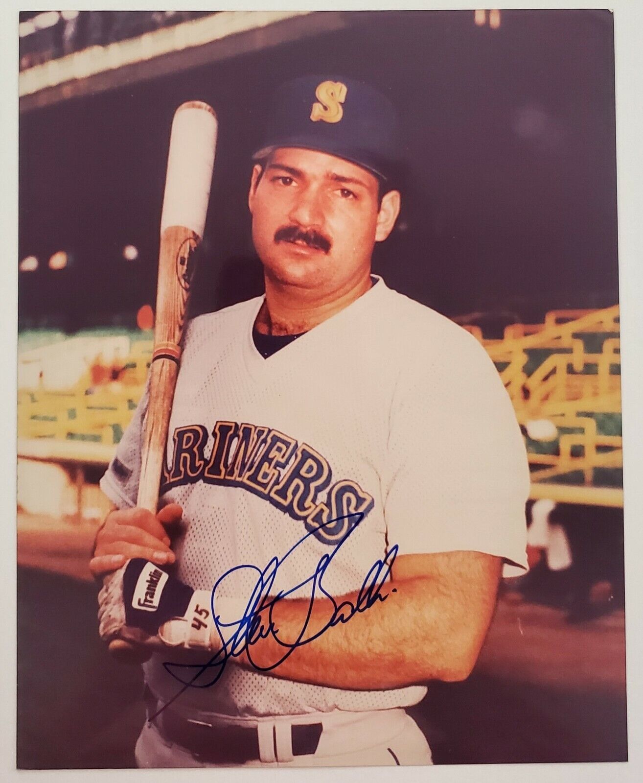 Steve Balboni Signed 8x10 Photo Poster painting MLB Seattle Mariners First Baseman RAD