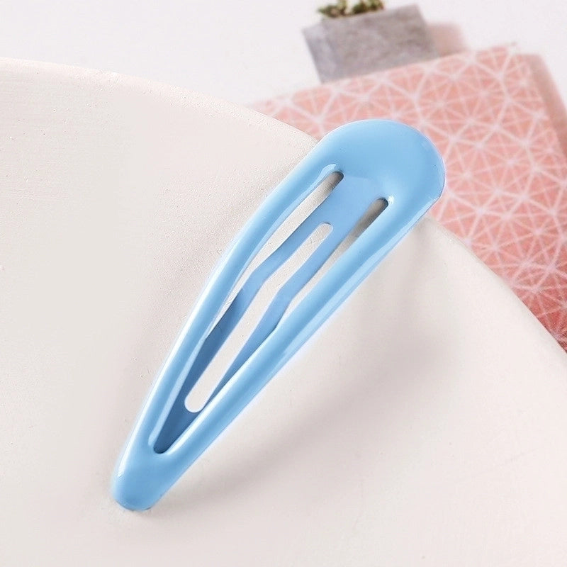Minimalist Water Droplets Metal Stoving Varnish Hair Clip 1 Piece