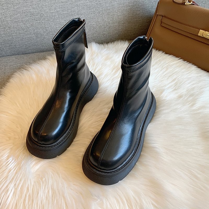Women's Plush Warm Autumn And Winter Thick Soled Boots-PABIUYOU- Women's Fashion Leader