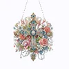 Diamond Painting Acrylic Flower Cross Hanging Pendant for Home Decoration