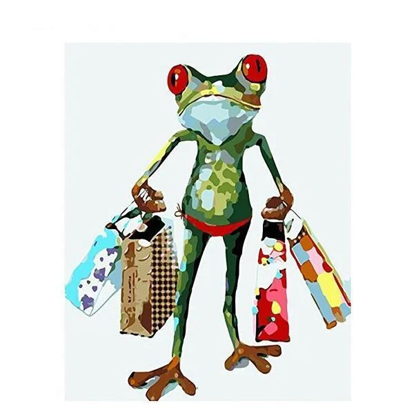 Animal Frog Paint By Numbers Kits UK For Beginners PH9319