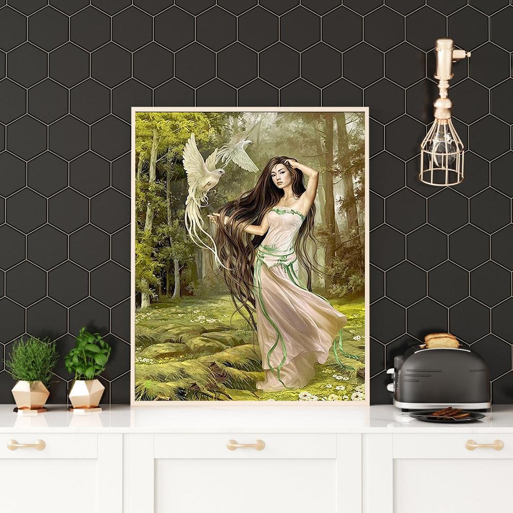 Classical Beauty Figure 40x30cm(canvas) full round drill diamond painting
