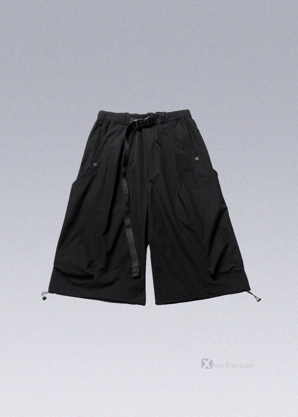 Black Cropped Shorts Techwear - X techwear-x