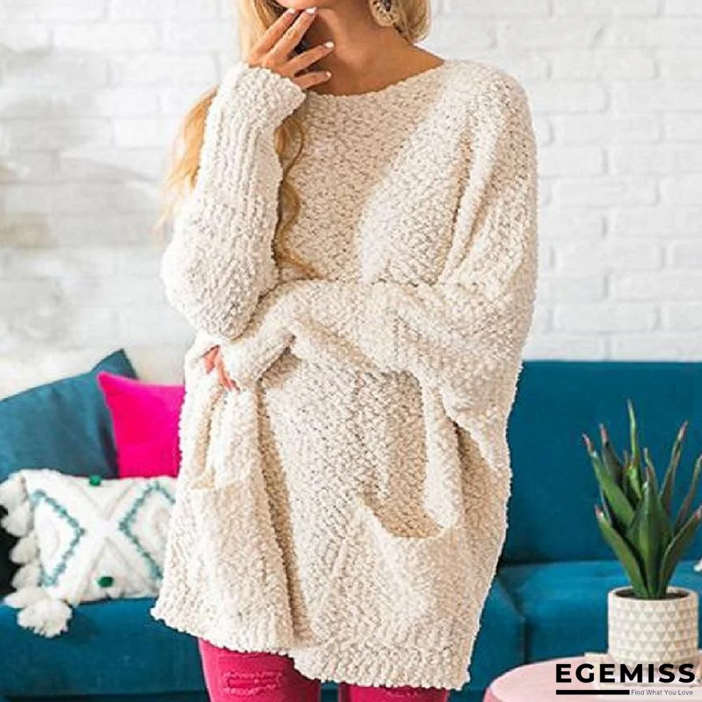 Casual Long Sleeve Pocket Sweater | EGEMISS