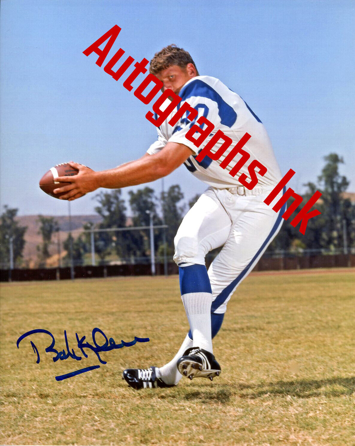 Bob Klein autographed 8x10 Los Angeles Rams Topps Vault