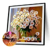 Bouquet de marguerites Full DIY 5d trous ronds diamants kits de peinture pour adultes/d&eacute;butants id&eacute;es cadeaux d&eacute;co maison peintures &agrave; points diamants 