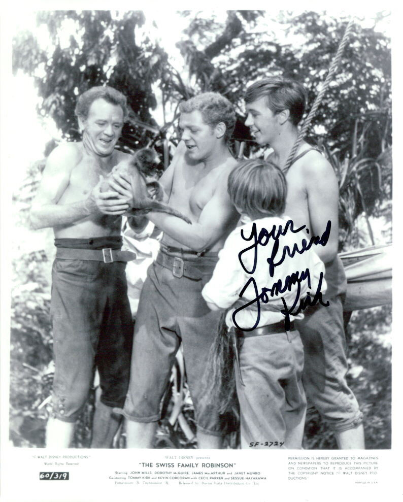 Tommy Kirk signed 8X10 Photo Poster painting Disney The Swiss Family Robinson